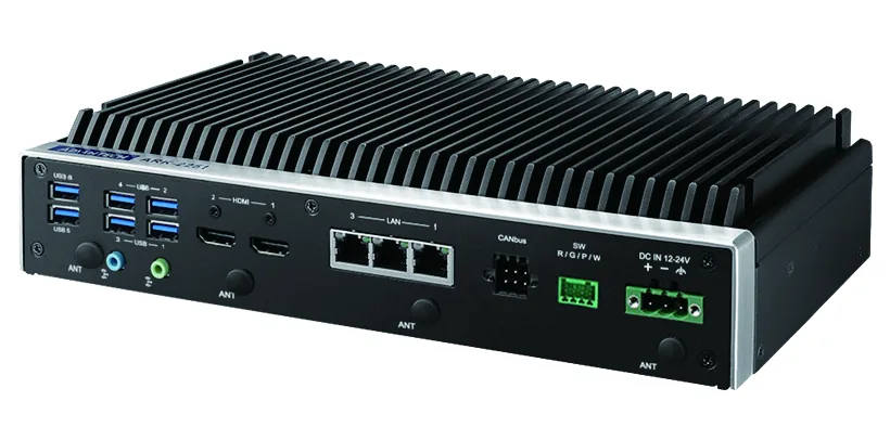 Máy tính hộp công nghiệp Advantech ARK-2251 không quạt với 6 cổng COM, 3 LAN, 2 HDMI ở mặt trước