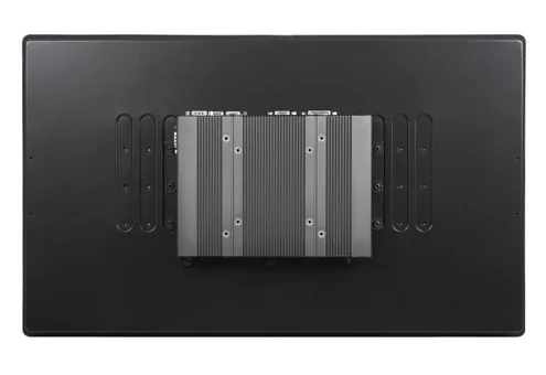 Mặt sau panel PC Cincoze CV-W121 với module máy tính gắn vào màn hình bằng cơ cấu CDS