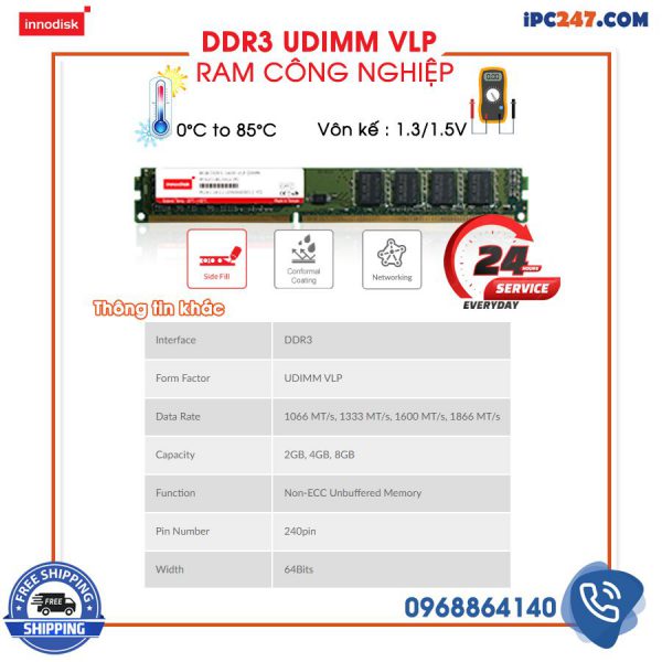 DDR3 UDIMM VLP