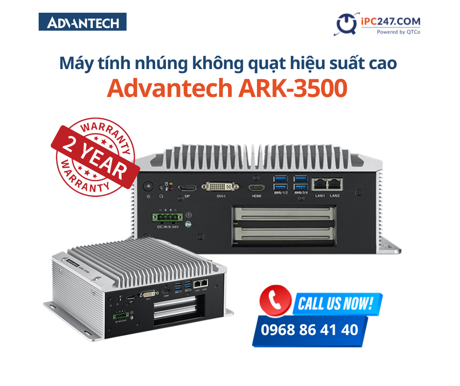 Advantech ARK-3500 cung cấp mô hình dịch vụ một cửa để tích hợp các bo mạch và hệ thống nhúng và thiết bị ngoại vi cùng với thiết kế tập trung giúp máy có thể sử dụng nhiều lĩnh vực khác nhau.